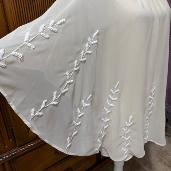 Free People Beaded Mini Cape Dress Tunic Boho Flowy Sheer Overlay Size XS - Picture 3 of 10